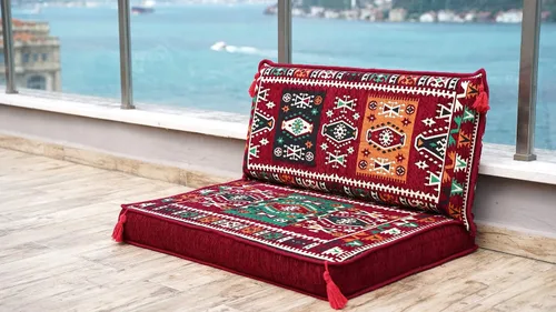Vista 5 de arabicsofa Juego de sofá de asiento marroquí Majlis – Cojín modular de asiento con almohada de respaldo