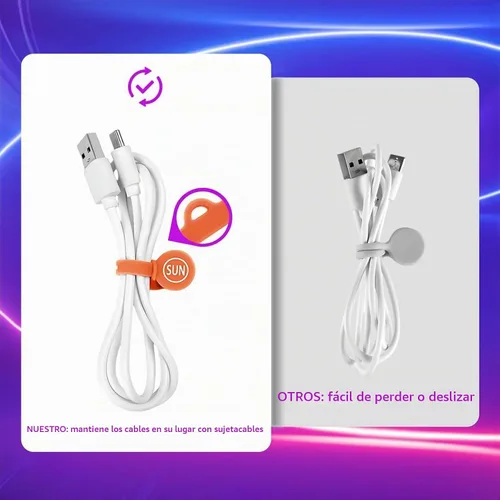 Vista 3 de SUNFICON Clips organizadores de cables magnéticos para auriculares, bobinadora, clips para marcapáginas, pizarra blanca, imanes de refrigerador