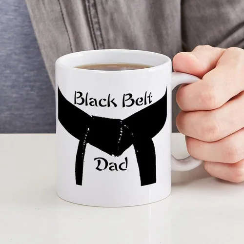 Vista 6 de CafePress Black Belt Dad - Taza de café de cerámica de 11 oz (11.0 fl oz)