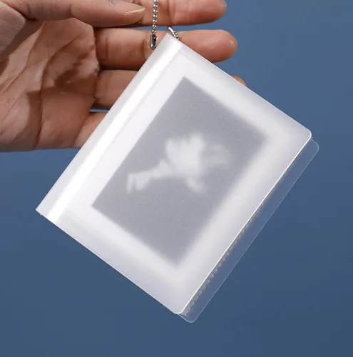 Vista 2 de 8 mini álbumes de fotos limpios, soportes para tarjetas de crédito de negocios de 1 x 1.5 pulgadas, pequeño soporte para tarjetas de fotos