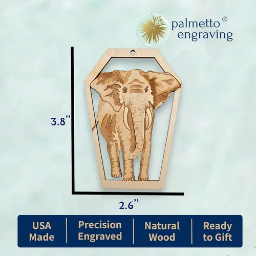 Vista 2 de Elephant Ornament, Elephant Christmas Decorations, Zoo and Safari Animals Ornaments Keepsakes and Souvenirs