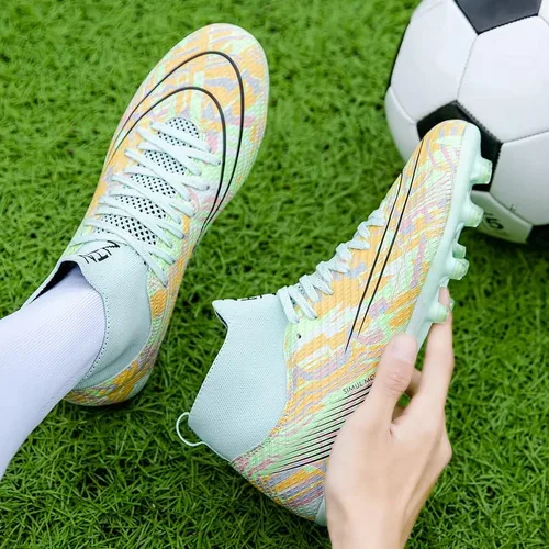Vista 5 de LIULIULIFE Zapatos de fútbol para hombre, zapatos de fútbol para niños, zapatos de fútbol atléticos juveniles, zapatos de fútbol para estudiantes