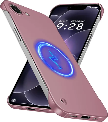 Vista 18 de GRECAZO Magnetic Frosted Frameless Case for iPhone 17 Pro Max, Silvery Tono plata