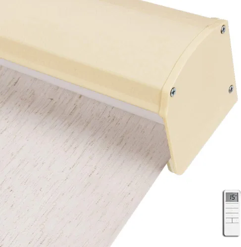 Vista 15 de Persianas motorizadas inalámbricas para ventana, color beige, con control remoto, inalámbricas y recargables, con cenefa metálica de color similar