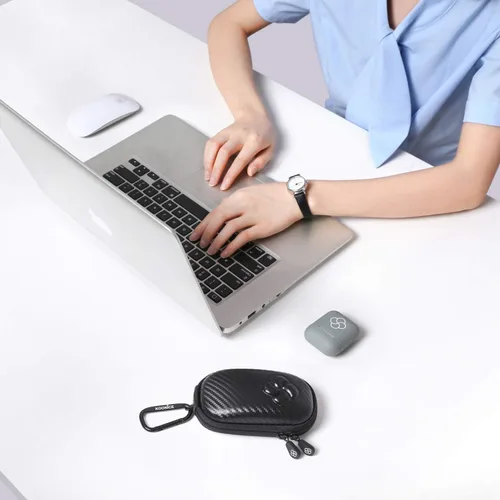Vista 7 de Funda rígida compatible con Apple Magic Mouse (1, 2 y 3 generaciones), incluye mosquetón (negro)
