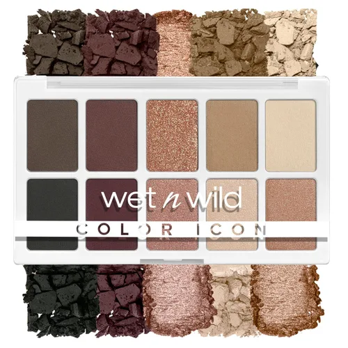 Vista 17 de wet n wild Paleta de maquillaje de sombra de ojos Color Icon de 10 tonos, Blue Lights Off, larga duración, brillante, metálico, brillante, mate