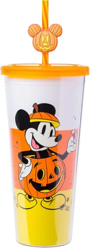Vista 25 de Silver Buffalo Disney Una Loca Aventura de Goofy con Goofy, Max Goof, Roxanne y Bobby Zimuruski - Vaso de plástico para bebidas frías con tapa