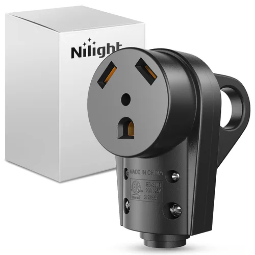 Vista 11 de Nilight Receptáculo de Repuesto para RV de 30 Amperios Toma Hembra Resistente de 125 Voltios con Mango Listado por ETL Enchufe NEMA TT-30R para RVs