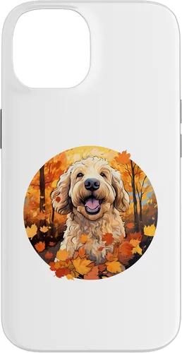 Vista 4 de Goldendoodle Autumn Funny Dog Fall Case for iPhone 17