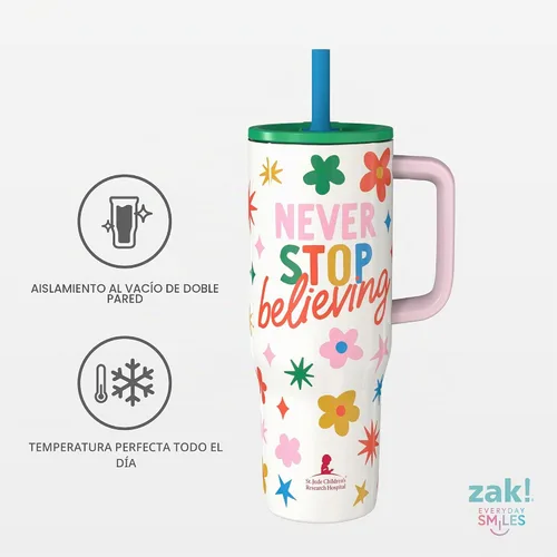 Vista 5 de Zak Designs Vaso aislado de 30 onzas que beneficia a St. Jude Never Stop