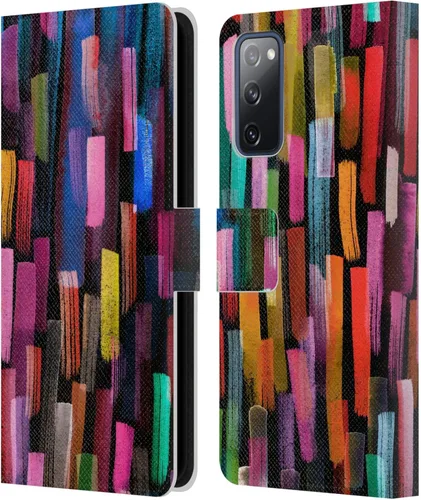 Vista 194 de Head Case Designs Officially Licensed Ninola Brushstrokes Black Summer Patterns Leather Wallet Case Compatible with Samsung Galaxy A07 4G