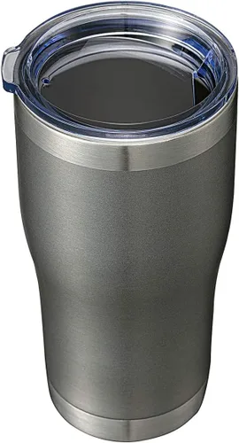 Vista 22 de HASLE OUTFITTERS Vaso de 20 onzas a granel, vasos de acero inoxidable con tapa, vaso aislado al vacío, taza de doble pared con recubrimiento