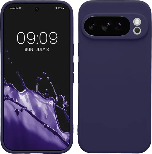 Vista 264 de kwmobile Funda compatible con Google Pixel 9 - Funda protectora delgada de TPU para teléfono - Acabado mate suave - Piedra antigua