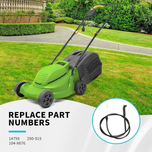 Vista 5 de 104-8676 Cable de freno 290-919 14759 cable de repuesto compatible con Toro 22 pulgadas reciclador cortacésped 20013 20014 20017 20018 20031 20041