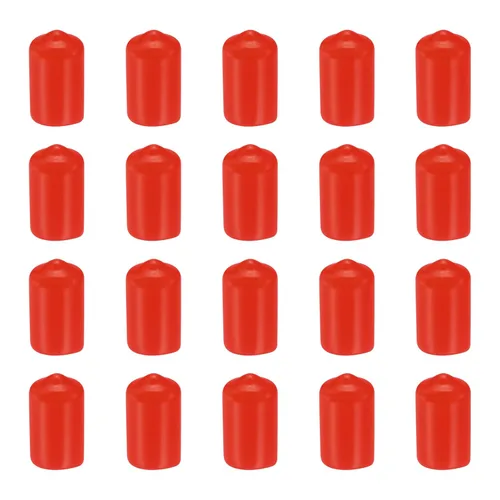Vista 22 de DMiotech Paquete de 20 protectores de rosca de tornillo negros de identificación de 0.079 pulgadas (0.079 in), tapas de goma para pernos