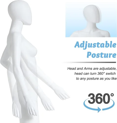 Vista 2 de Maniquí de cuerpo completo Maniquí Femenino - Cuerpo Maniquíes, Maniquíes Cuerpo Femenino (Blanco - style2)