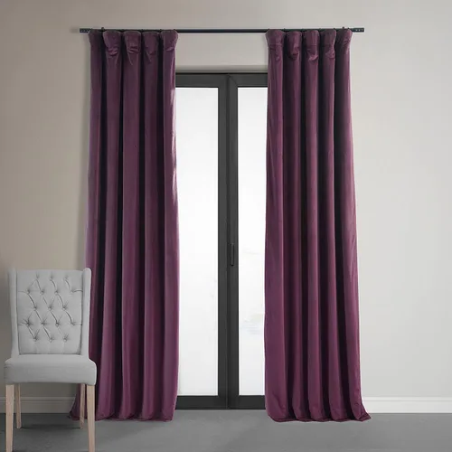 Vista 49 de HPD Half Price Drapes Cortinas Opacas Térmicas de Terciopelo Signature para Sala de Estar de 63 Pulgadas de Largo (1 Panel) con Bolsillo para Barra