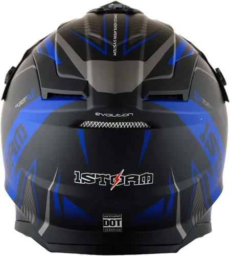 Vista 4 de 1Storm - Casco de motocross para adultos BMX MX ATV Dirt Bike Downhill Mountain Bike, estilo de carreras H637