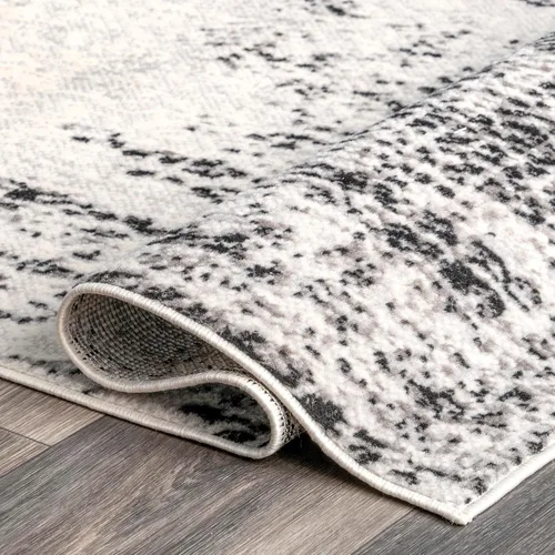 Vista 5 de nuLOOM Penélope - Alfombra de pasillo tribal con diseño de chevrones, 2 x 6 pies, color gris