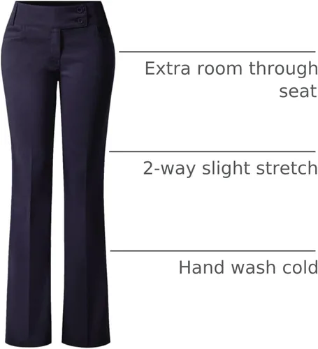 Vista 148 de Design by Olivia Pantalones de oficina de corte holgado para mujer