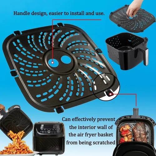 Vista 6 de Placa de parrilla de freidora de aire de 6 cuartos para freidora de aire PowerXL Vortex Pro, revestimiento antiadherente de doble capa de alta