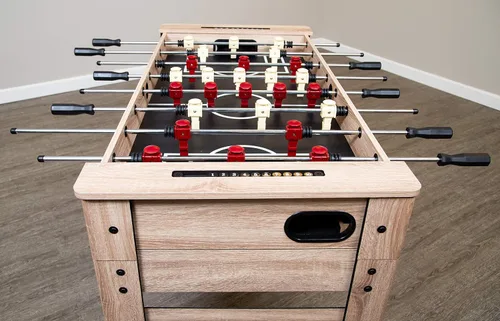 Vista 15 de Hathaway Madison - Mesa multijuego 6 en 1 de 54 pulgadas, ideal para salas de juegos familiares, incluye billar, futbolín, hockey deslizante, tenis