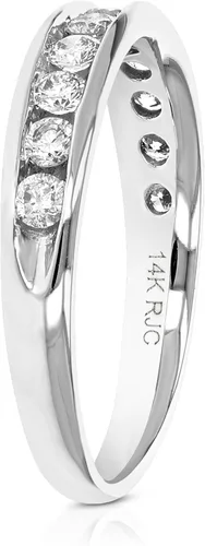 Vista 15 de VIR JEWELS Alianza de boda de diamante de 1/4 quilates a 1 cttw para mujer, anillo de boda de diamante de ajuste cómodo en juego de canales de oro