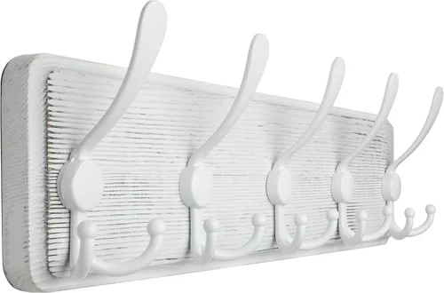 Vista 9 de WEBI Perchero de pared, ganchos para abrigos de pared rústicos, 16" de orificio a orificio, gancho grande para colgar en la pared, perchero