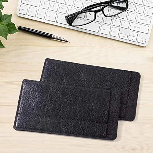 Vista 7 de TRIUMPH VISION Bolsa doble para gafas de sol, funda de cuero suave para gafas de sol y lectura
