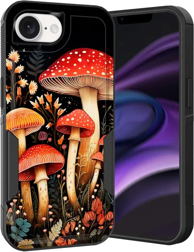 Vista 147 de Funda para iPhone Air, doble capa híbrida resistente resistente a prueba de golpes de policarbonato duro + funda protectora de silicona suave