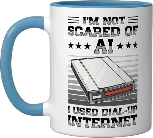 Vista 5 de 90s Nostalgia Retro 90s Dial Up Internet Vintage Ceramic Mug, Black/White