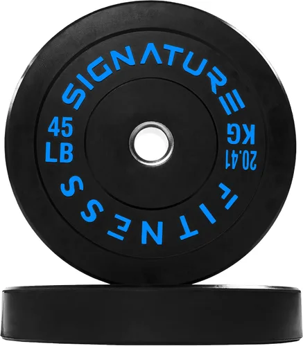 Vista 14 de Juego de placas olímpicas de amortiguación Fitvids, placas de peso de 2" para entrenamiento de fuerza y levantamiento de pesas, París o juego