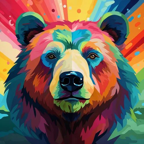 Vista 10 de Bimkole AL1599 - Kit de arte de diamantes 5D con diseño de oso, taladro completo, juego de bordado de diamantes de imitación con diamantes, arte por