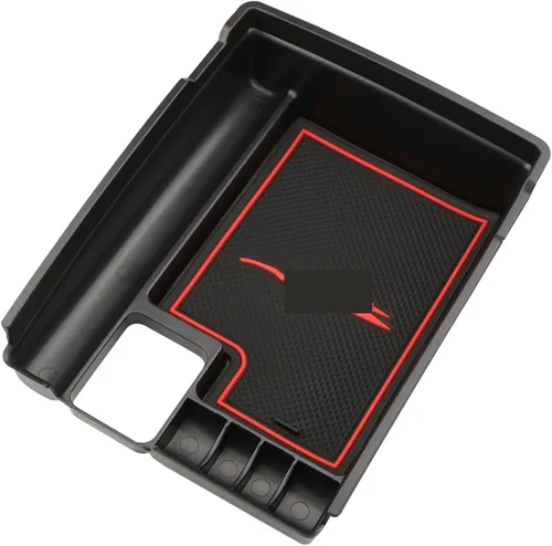 Vista 8 de Caja de almacenamiento central para reposabrazos de automóvil, compatible con Nissan X-Trail T32 2014-2020, bandeja de guantes, accesorios