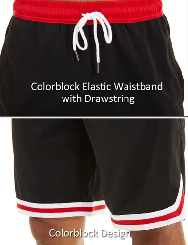 Vista 7 de MAGCOMSEN Pantalones cortos deportivos de malla de secado rápido para hombre con 2 bolsillos con cremallera