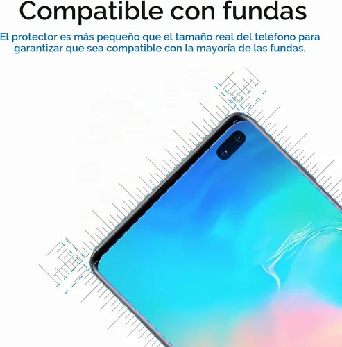 Vista 7 de amFilm Protector de pantalla Ultra Glass para Galaxy S10 Plus, vidrio templado, paquete de 2