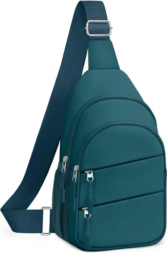 Vista 23 de Tuwubi Bolsos cruzados para mujer, bolsa para hombres, mochila pequeña de senderismo antirrobo, ligera para viajes al aire libre (M, beige)