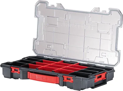 Vista 11 de CRAFTSMAN VERSASTACK Organizador de almacenamiento, organizador de piezas pequeñas, 20 compartimentos, tapa incluye pestillo seguro (CMST17828)