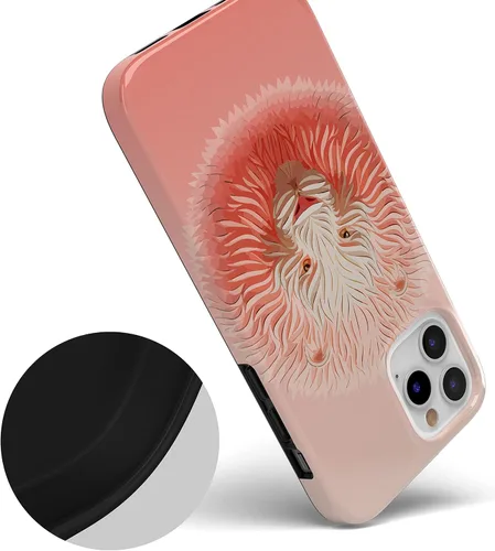 Vista 4 de Casely Funda para iPhone 11 Pro Max Hear Me Roar Blush Lion Diseño clásico ultra delgado