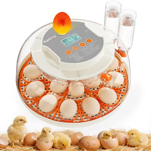 Vista 10 de Incubadora de huevos con control de temperatura y humedad, girador automático de huevos, ovoscopio, recarga de botella de agua externa, ventilación