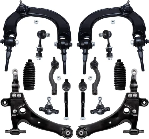 Vista 54 de Detroit Axle - Kit de suspensión frontal de 15 piezas para Jeep Grand Cherokee 99-04 1999 2000 2001 2002 2003 2004, brazos de control superior e