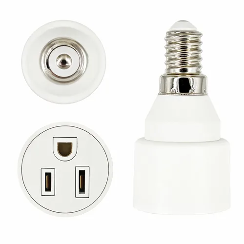 Vista 10 de 6 unids por paquete E14 LED bombilla portalámparas retenedor anillos y adaptador de repuesto Candelabro Candelabro lámpara zócalo
