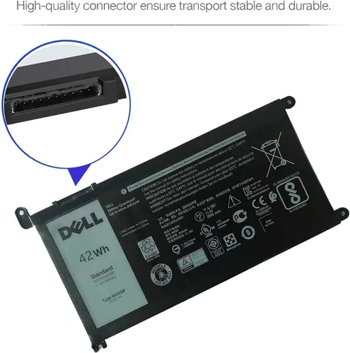 Vista 2 de DELL WDX0R - Batería para portátil de 11.4 V 42 WH para Dell Inspiron 5565 5567 5568 5578 5579 7560 7570 7579 7580 7569 5379 7368 7378 5765 57677