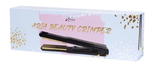 Vista 2 de Aria Beauty Crimpadora de textura de titanio, plancha para rizar el cabello para volumen y brillo inspirados en los años 90, herramienta de prensado