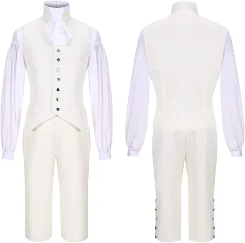 Vista 3 de Cos-Love Disfraz de George Washington Thomas Jefferson James Madison Alexander Hamilton Cosplay para hombres