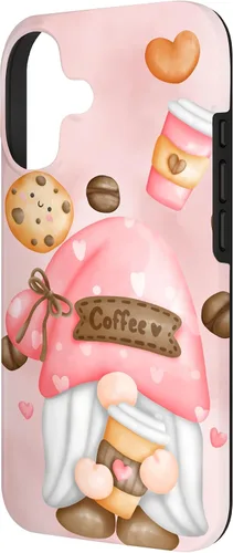 Vista 2 de Cute Coffee Gnomie for Garden Gnome Lovers and Gardener Case for iPhone 17