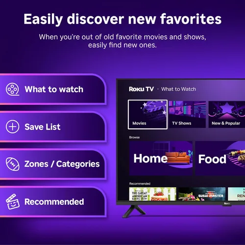 Vista 6 de Roku Smart TV 2026 – Serie Select de 43 pulgadas, 4K HDR TV – Roku TV con control remoto por voz – Televisión LED de pantalla plana con Wi-Fi