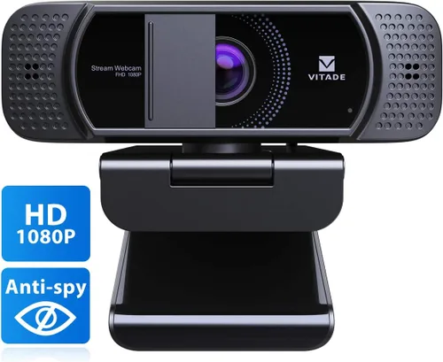 Vista 4 de Cámara web con micrófono 1080P HD Cámara web, 672 USB de escritorio Web Cam Facecam Cámara de video para streaming de juegos, conferencias, Mac