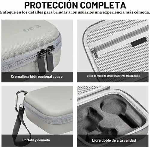 Vista 2 de Tomat Funda de transporte para Insta360 GO 3S Action, bolsa de almacenamiento, mini funda protectora compatible con accesorios de cámara de acción