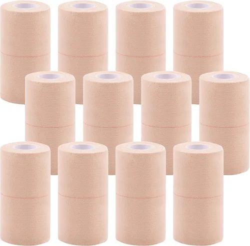 Vista 8 de BQTQ 6 rollos de cinta adhesiva elástica de 4 pulgadas, vendaje elástico autoadhesivo para heridas, vendaje elástico autoadherente, cinta deportiva